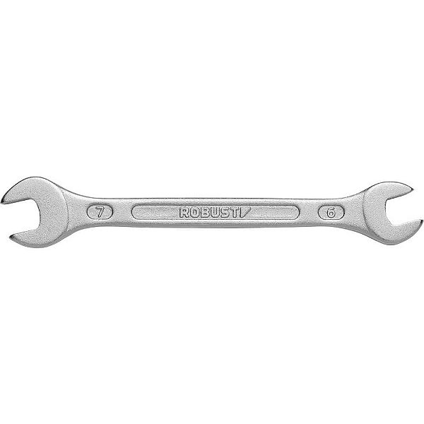 Chave fixa 6mm x 7mm aço especial niquelado e cromado S05120607 3370000 ROBUST