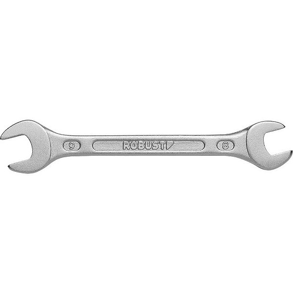 Chave fixa 8mm x 9mm aço especial niquelado e cromado S05120809 3370001 ROBUST
