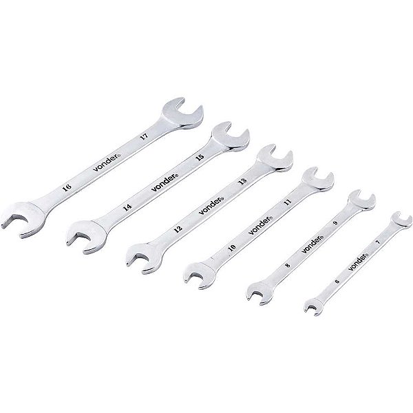 Jogo de chaves fixas 6mm a 17mm cromadas VONDER