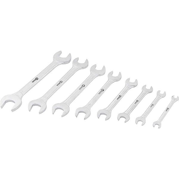 Jogo de chaves fixas 6mm a 22mm aço carbono 8 peças NOVE54