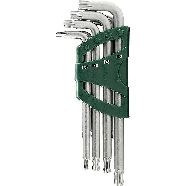 Jogo de chaves hexalobular T10 - T50 com 9 peças MAXTORK ST09715 SATA