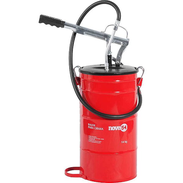 Bomba manual para graxa com reservatório para 14kg NOVE54