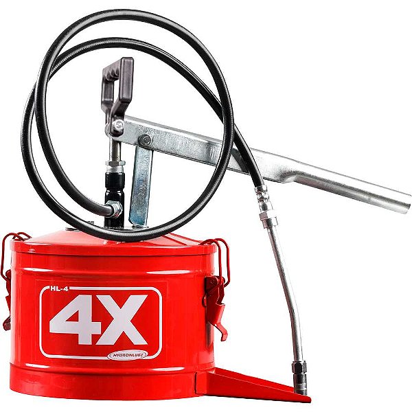 Bomba manual para graxa com reservatório para 4kg HL-4 HIDRONLUBZ