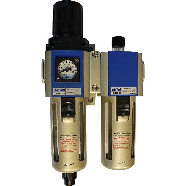 Filtro regulador lubrificador 1/2" BSPP dreno manual 3.178L/min TFRL12 GFC300-15-F3-WG PUMA