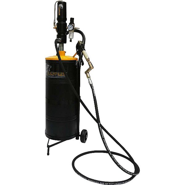 Propulsora pneumática para graxa com reservatório 20kg e carrinho 9024-G7 LUPUS