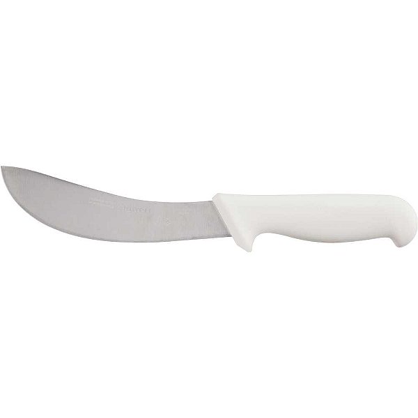Faca para carne 15cm refile aéreo curva estreita inox cabo branco BKW206-6 STARRETT