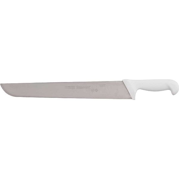 Faca para carne 35cm refile aéreo reta larga inox cabo branco BKW203-14 STARRETT