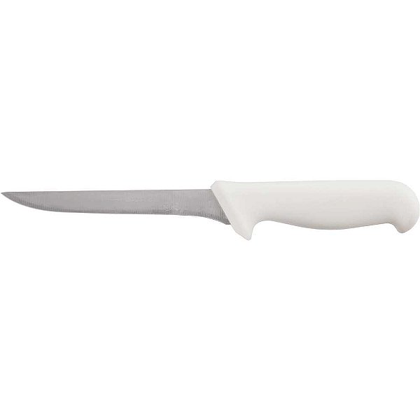 Faca para desossa 6" lâmina reta estreita em aço inox BKW104-6 com cabo branco STARRETT