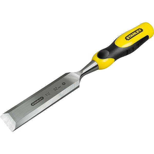 Formão chanfrado reto com cabo em polipropileno e borracha termoplástica 1.1/4" STANLEY