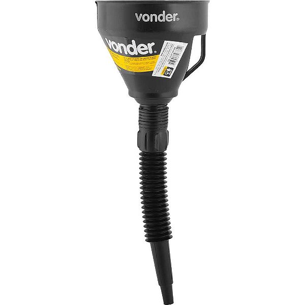 Funil plástico bico flexível preto 140mm VONDER