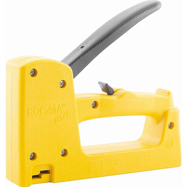 Grampeador/pinador manual 80F amarelo ROCAMA