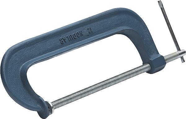 Grampo sargento 12" tipo C ferro fundido com fuso e alavanca em aço 1020 GF-12 MARCON