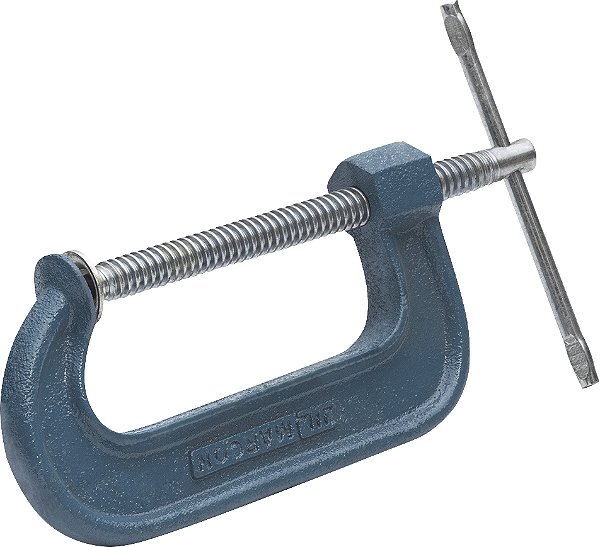 Grampo sargento 6" tipo C ferro fundido com fuso e alavanca em aço 1020 GF-6 MARCON