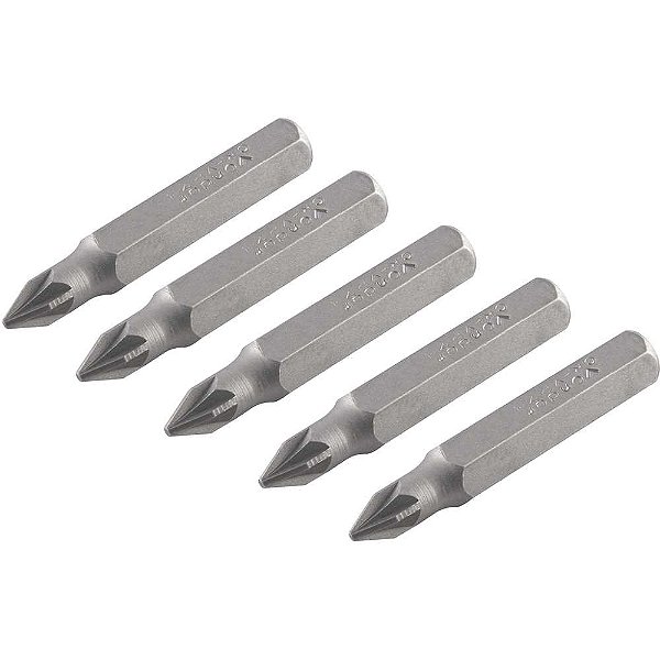 Jogo de bits ponteira pozidrive com encaixe 1/4" nº1 x 38mm VONDER
