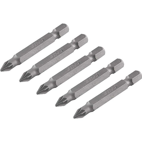 Jogo de bits ponteira pozidrive com encaixe 1/4" nº1 x 50mm VONDER