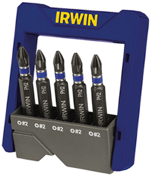 Jogo de bits/ponteira phillips com encaixe 1/4" impact 5 peças 1865325 IRWIN