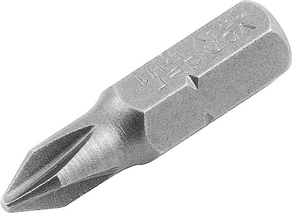 Jogo de bits/ponteira phillips com encaixe 1/4" nº1 x 25mm cartela com 5 peças VONDER