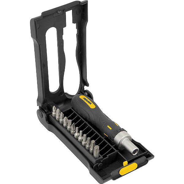 Jogo de bits/ponteiras com 13 peças encaixe sextavado 1/4" BP 389 VONDER
