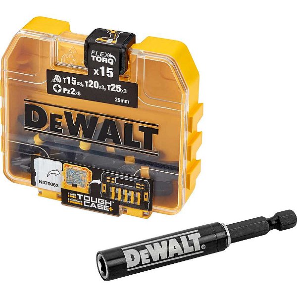 Jogo de bits/ponteiras com 16 peças DT70522T-QZ DEWALT