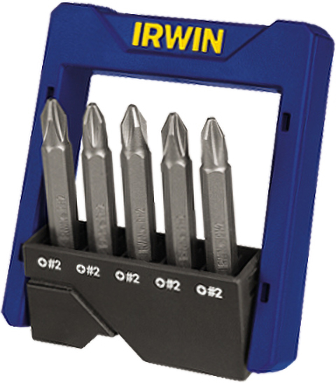 Jogo de bits/ponteiras com 5 peças encaixe sextavado de 1/4" 1865323 IRWIN
