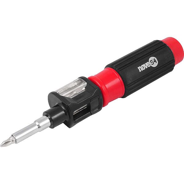 Jogo de bits/ponteiras com 7 peças encaixe sextavado 1/4"- 6,35mm NOVE54
