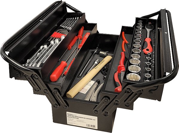 Caixa com ferramentas 64 peças Black Edition R21602064 3301634 GEDORE RED