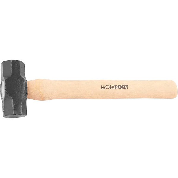 Marreta oitavada 0,5kg com cabo de madeira MOMFORT
