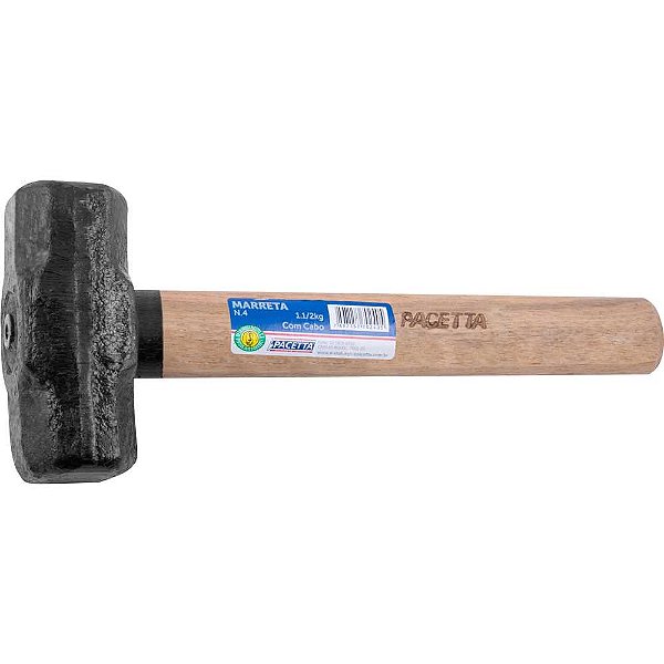 Marreta oitavada 1,5kg com cabo de madeira PACETTA