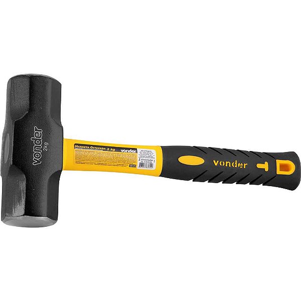 Marreta oitavada 2,0kg com cabo de fibra VONDER