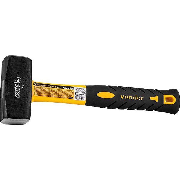 Marreta quadrada 1,0kg com cabo de fibra VONDER