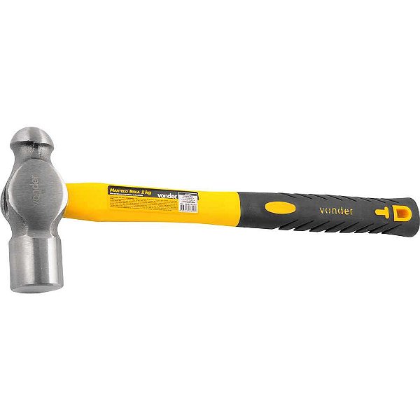 Martelo bola 1,0kg cabo de fibra VONDER