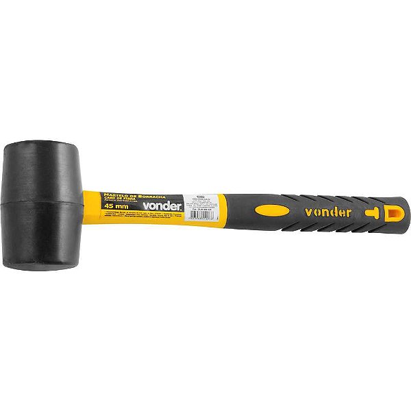 Martelo de borracha 45mm cabo em fibra preto VONDER
