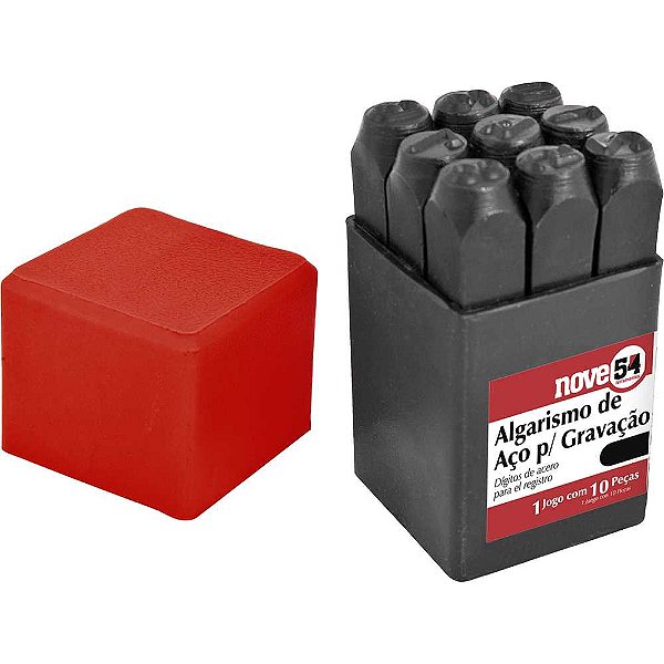Algarismo de aço para gravação 8mm NOVE54