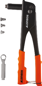 Rebitador manual tipo alicate com 4 ponteiras 3370167 ROBUST