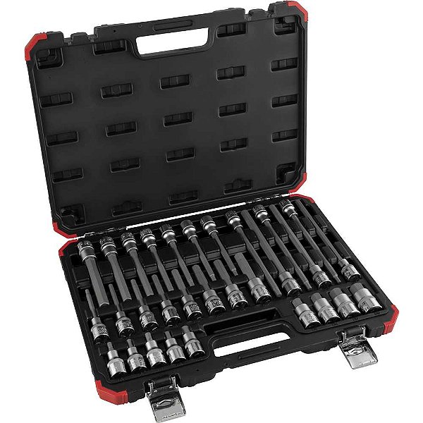 Jogo de soquetes allen encaixe 1/2" 5mm a 19mm R68003030 GEDORE RED