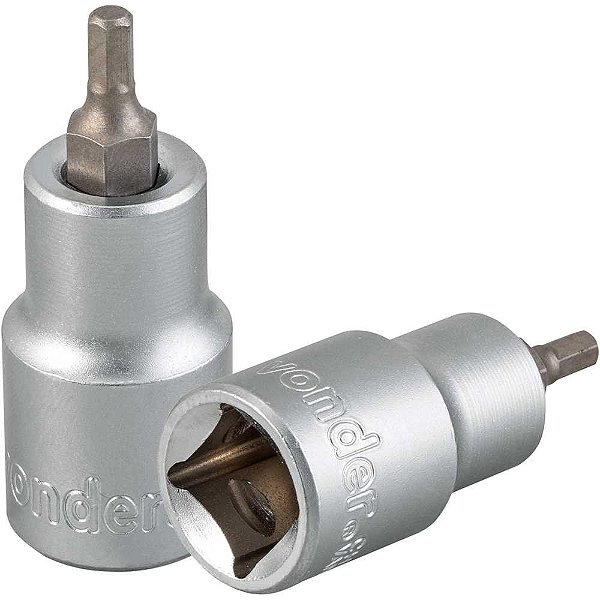Soquete hexagonal 4mm encaixe de 1/2" VONDER