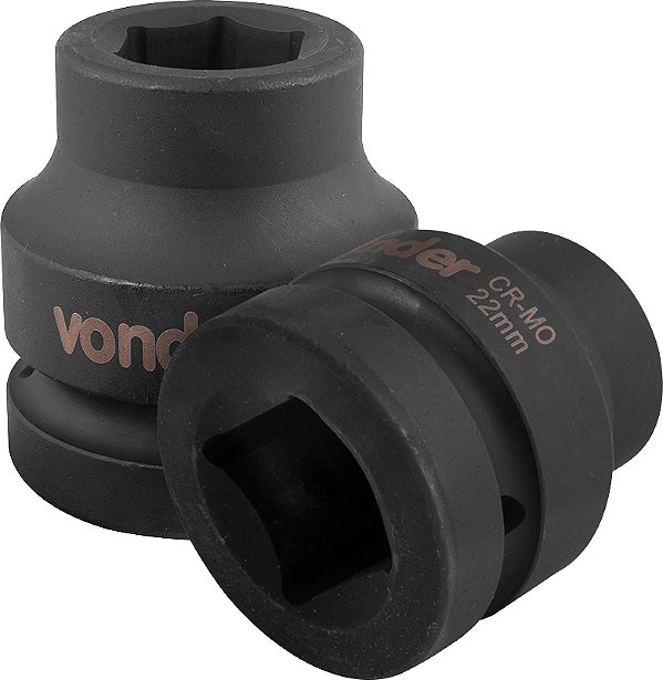 Soquete sextavado de impacto encaixe de 1" x 22,0mm VONDER