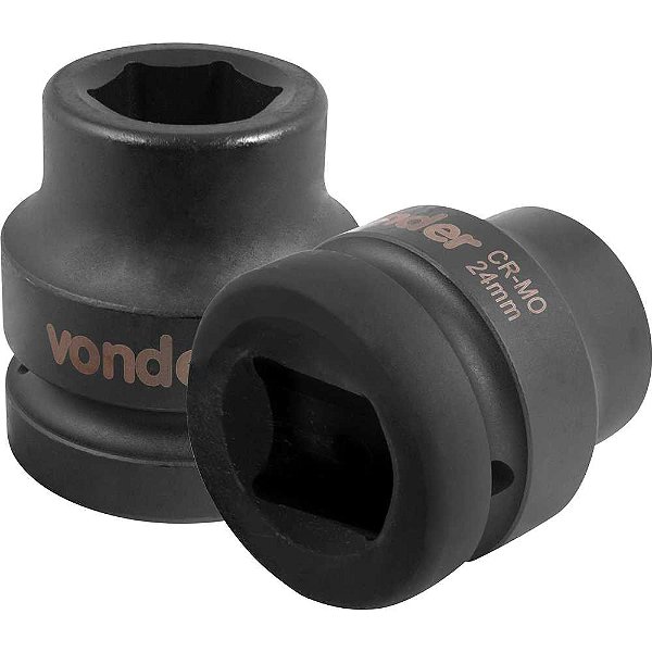 Soquete sextavado de impacto encaixe de 1" x 24,0mm VONDER
