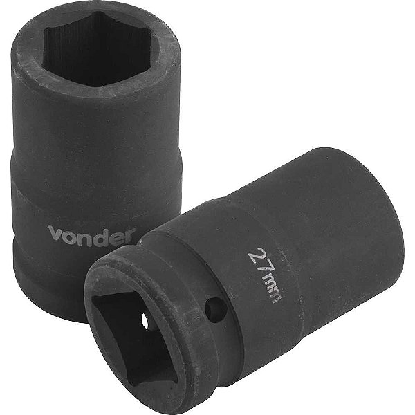 Soquete sextavado de impacto encaixe de 1" x 27,0mm para desforcímeto VONDER