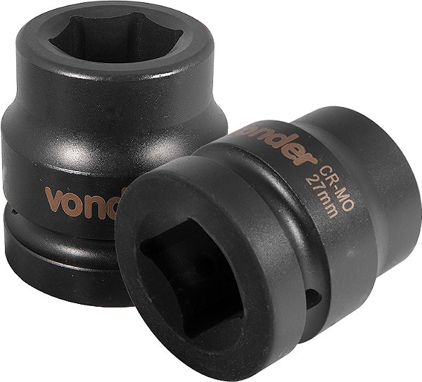 Soquete sextavado de impacto encaixe de 1" x 27,0mm VONDER