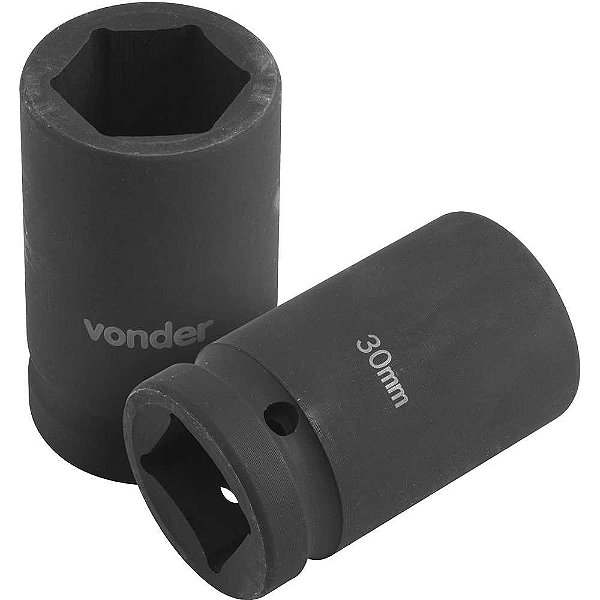 Soquete sextavado de impacto encaixe de 1" x 30,0mm para desforcímeto VONDER