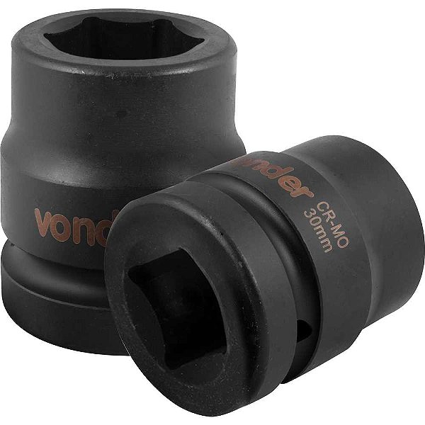 Soquete sextavado de impacto encaixe de 1" x 30,0mm VONDER