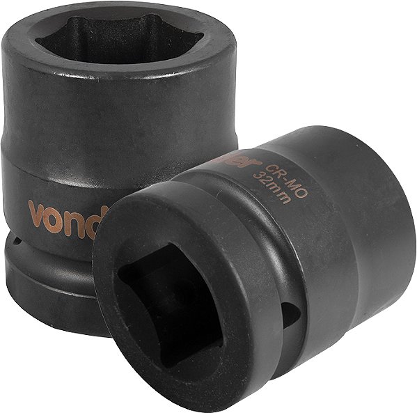 Soquete sextavado de impacto encaixe de 1" x 32,0mm VONDER