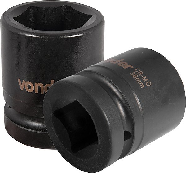 Soquete sextavado de impacto encaixe de 1" x 36,0mm VONDER