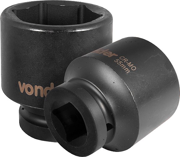 Soquete sextavado de impacto encaixe de 1" x 55,0mm VONDER