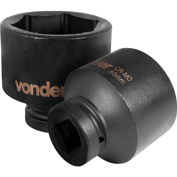 Soquete sextavado de impacto encaixe de 1" x 65,0mm VONDER