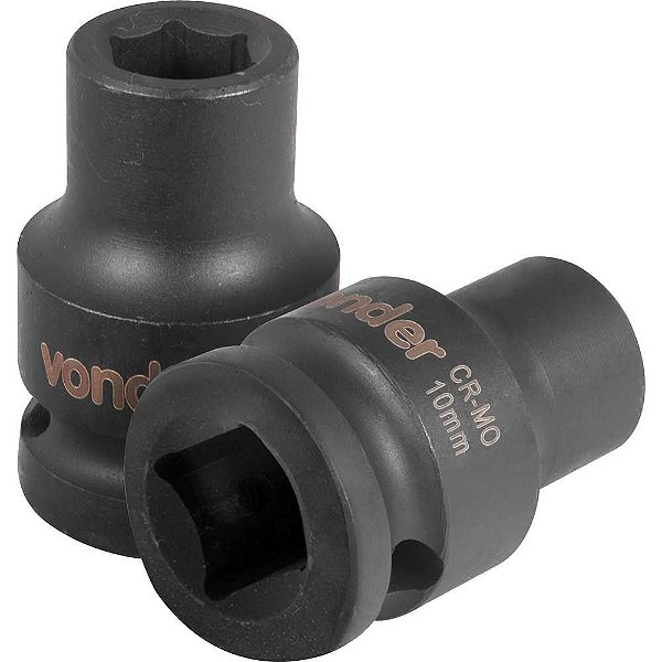 Soquete sextavado de impacto encaixe de 1/2" x 10,0mm VONDER