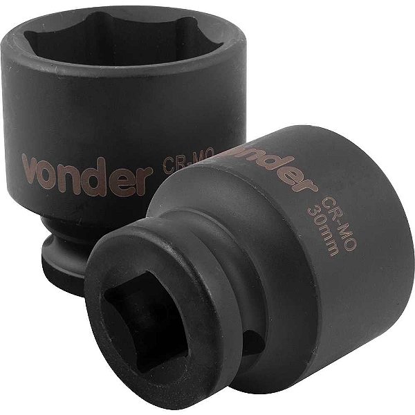 Soquete sextavado de impacto encaixe de 1/2" x 30,0mm VONDER