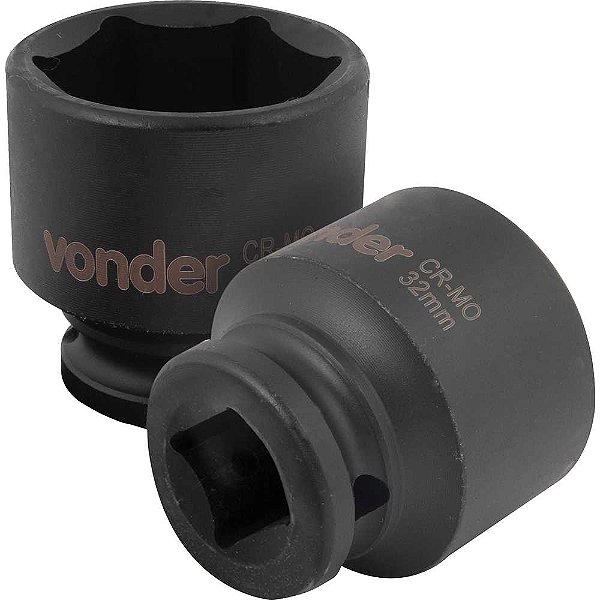 Soquete sextavado de impacto encaixe de 1/2" x 32,0mm VONDER