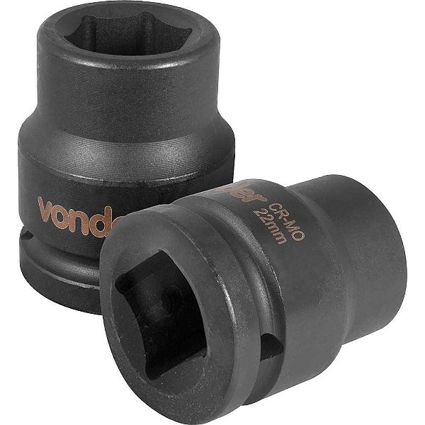 Soquete sextavado de impacto encaixe de 3/4" x 22,0mm VONDER